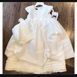 Baby girl baptism dress gown Wendy bellissimo 0-3M *new*