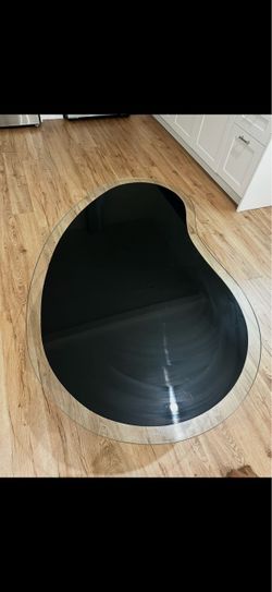 Black glass coffee table