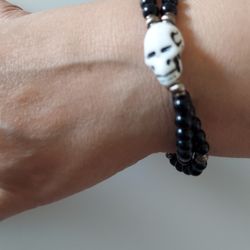 Double Skull Skelton Bracelet