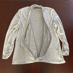 Apt. 9 Light Weight Light Gray Cardigan Sweater sz L