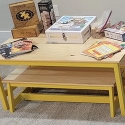 Kids Table with bench seats on both sides Military Move!!! Must Go! 