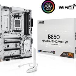 ASUS B850 MAX GAMING WIFI W - AMD AM5 ATX
Motherboard, White PCB,
