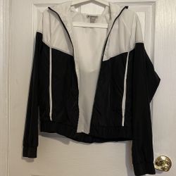 Black And White Windbreaker Jacket 