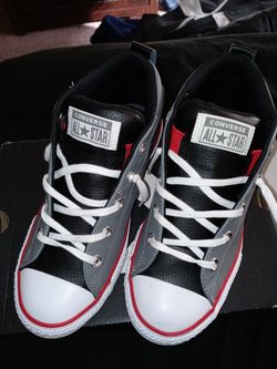 Converse Shoes Chuck Taylor All Star Street Mid Gray Boys Girls Juniors Sneaker size 4 or 6 girls $45