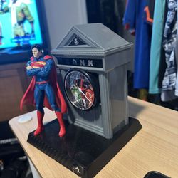 Marvel DC Superman Clock And Change Bank 