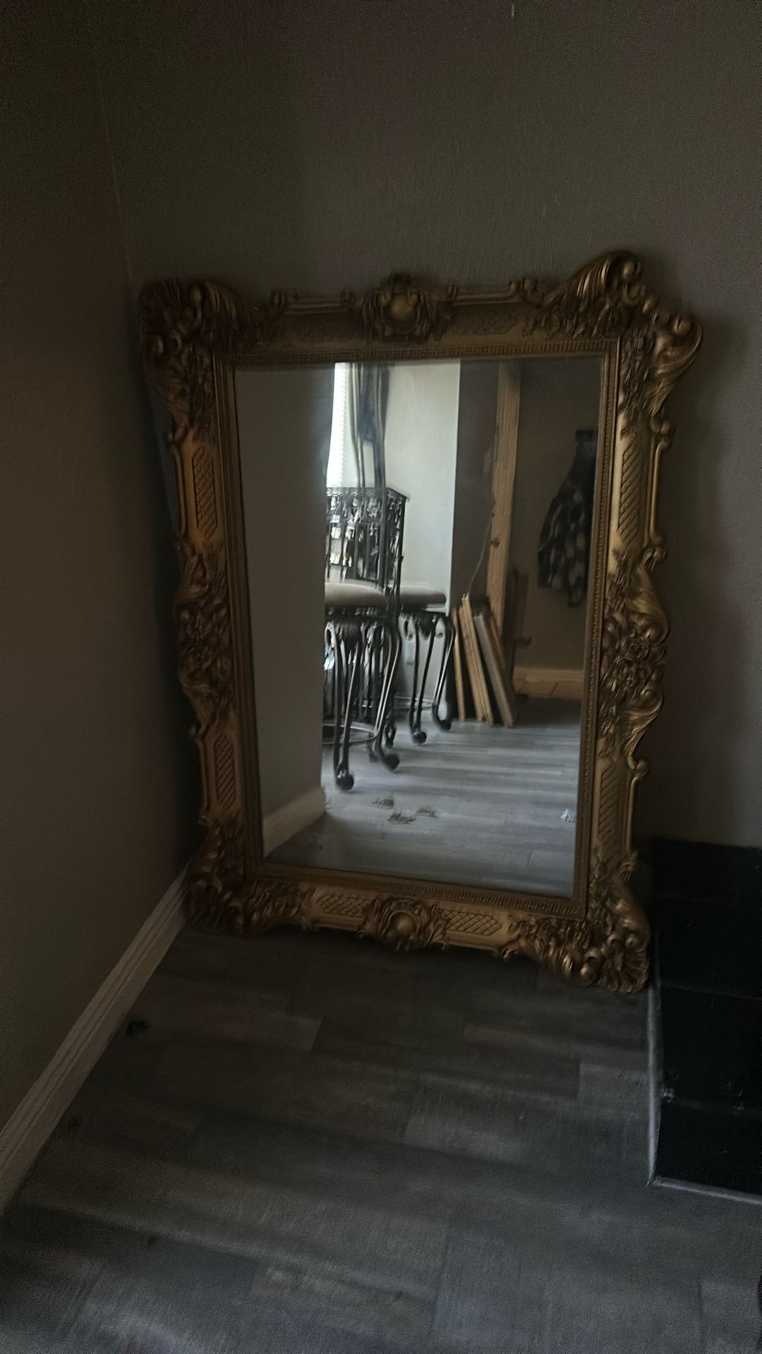Heavy Gold Glass Mirror