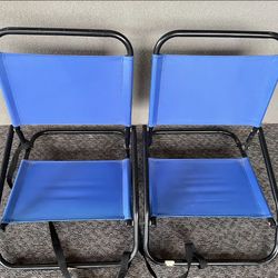 2 Stansport Sandpiper Sand Beach Chairs- Blue