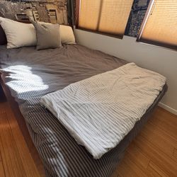 IKEA Malm Twin Bed With Mattress And Memory Foam topping 