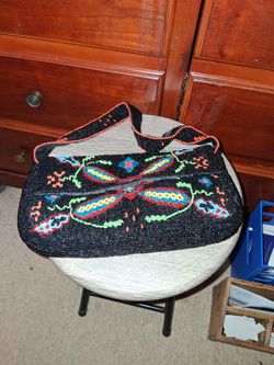 Amazing Vintage Christiana Black beaded handbag..