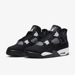 AUTHENTIC Air Jordan 4 White Thunder FQ8138-001 Black White Mens Sizes 9