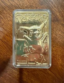 Pokemon 1999 Burger King 23K Gold plated pikachu