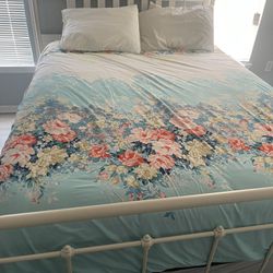 New White Bed Metal Bed Frame