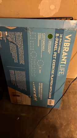 Pet exercise playpen with door
