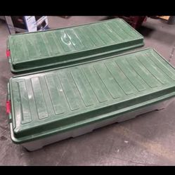 large Christmas tree & general storage containers on wheels 