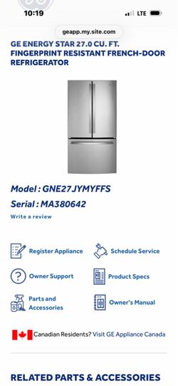 GE French-Door Refrigerator 27 Cu. Ft.