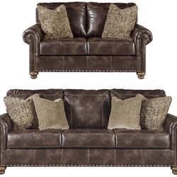 🇺🇸HUGE Ashley Furniture Sale!🇺🇸 Brand New Sofa Loveseat Set W/ Designer Accent Pillows Included! $50 Down Takes It Home Today!