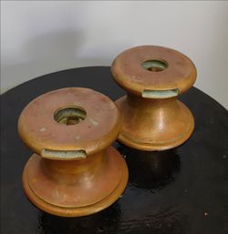 Pair Bronze Top-Action Snubbing Winches
