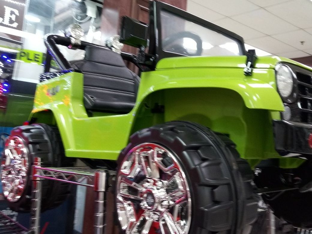 Lime Green Ride On Jeep