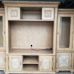 Oak Entertainment Center-MOVING MUST GO!!!!