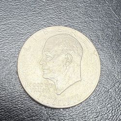 1776•1976 Eisenhower Liberty Bell Moon One Dollar US Bicentennial Coin