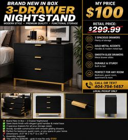 3 Drawer Nightstand