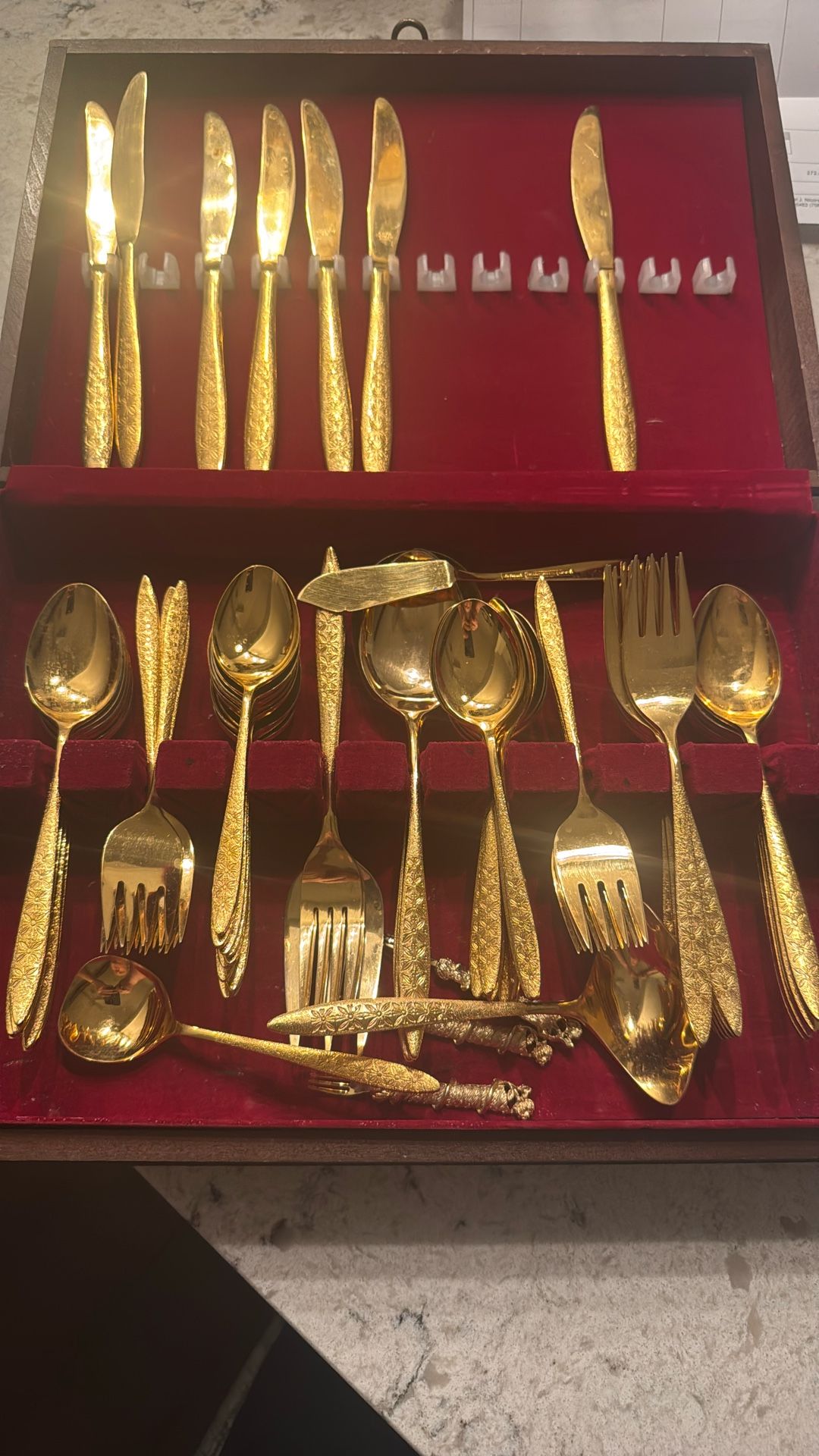 Nasco Stainless Gold Plated Flatware Silverware Made In Korea