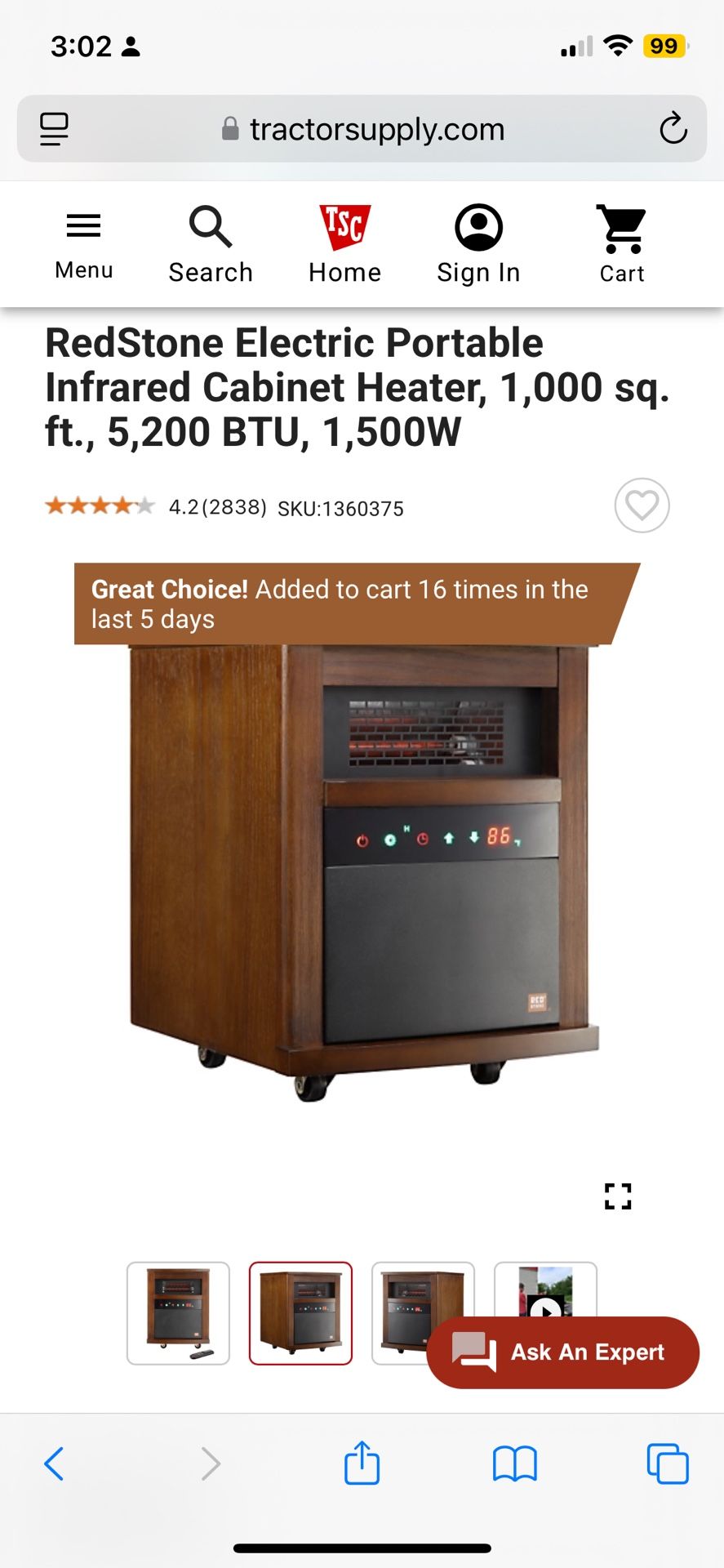 Cabinet Style Infrared Heater
