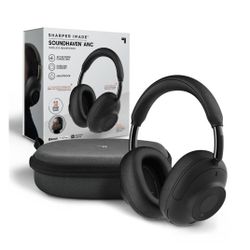 Sharper Image Soundhaven ANC Wireless Headphones with Bluetooth, Black