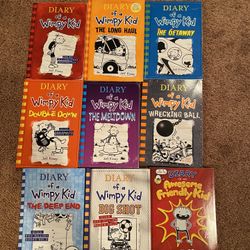 Nine Books Of Diary Of A Wimpy Kid . Volume 9-16 +2 Extra Books