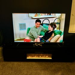 2  week old LED fireplace TV stand