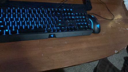RAZER. Black widow keyboard and mamba elite mouse. Gaming keyboard and mouse