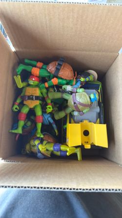 Box of TMNT toys