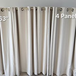 Blackout Curtains 63" Long