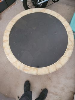 Beautiful and authentic Mueller's Vintage Onxy and Brass Coffee Table