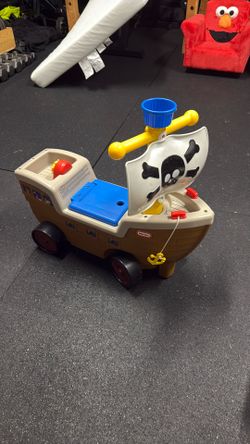 Little Tikes Play 'n Scoot Pirate Ship, Foot-to-Floor Push Ride-On