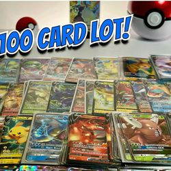 100 Card Pokémon Lot. 10+ Holos/Rares