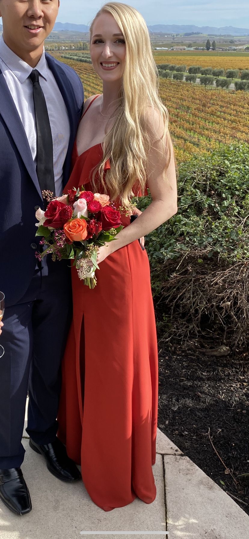 azazie rust bridesmaid dress Floor Length Azazie Rust Dress Satin Bridesmaid Dress Rust Dress Australia Mel Try-on Dress