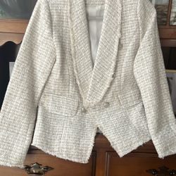 Vici Tweed Jacket Silver Threaded