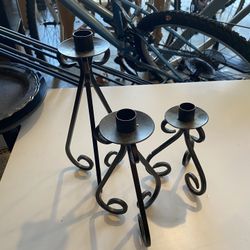 Beautiful Iron Wrought Candle Holders