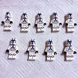 Lot of 9 Lego Star Wars 501st Clone Trooper Minifigures