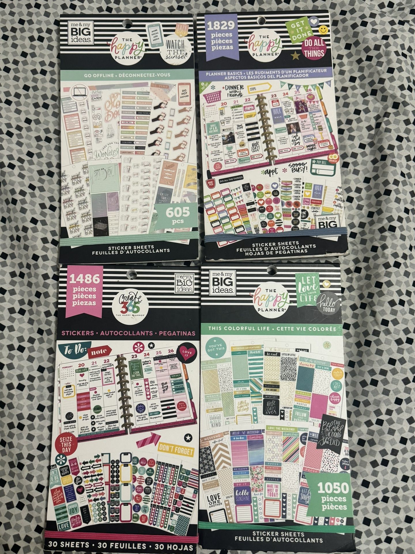 Happy Planner Sticker Sheets Books (Each $8 Or All $35)