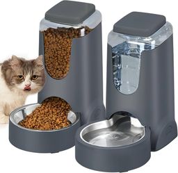 Brand New Automatic Cat & Dog Food Feeder & Water Dispenser Set – 2 Pack