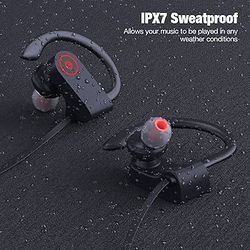 IPX7 Waterproof HD Bluetooth Earphones, noise canceling CVC 6.0 &amp; DSR Headsets, sweatproof.