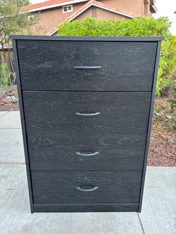 Black Modern Dresser Chest of Drawers Furniture Great Condition