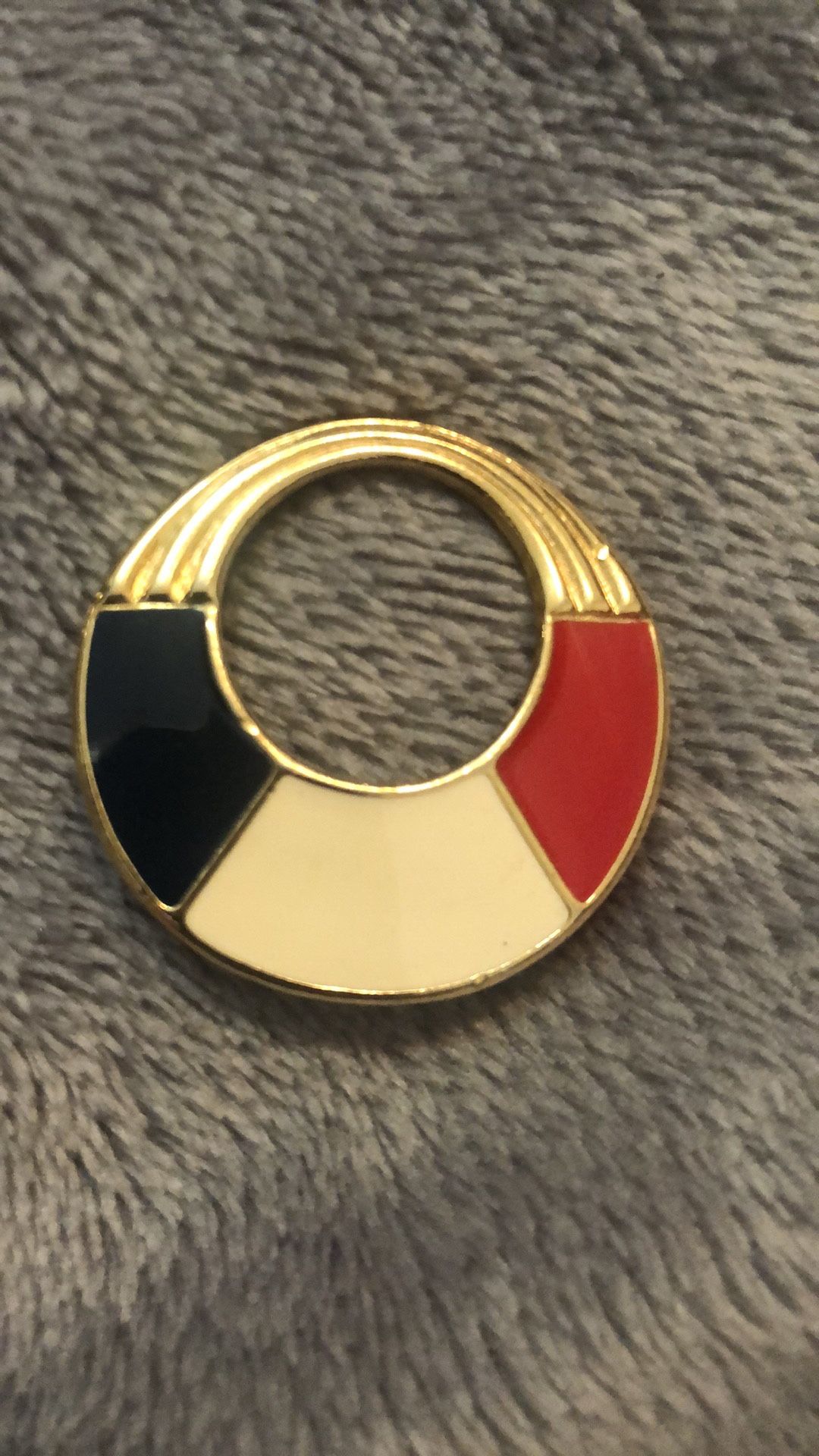 Red White Blue & Gold Pin Fashion Brooch