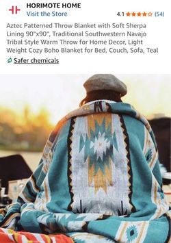 Aztec Sherpa throw blanket 90×90