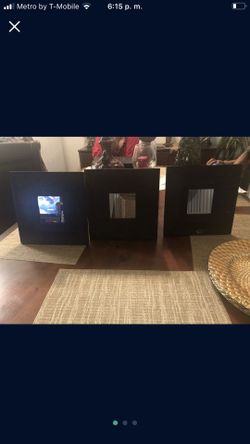 3 Small Mirrors Home Decoration 