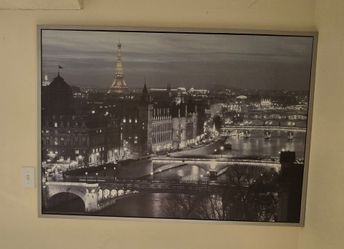 Paris Night Skyline Framed Wall Art