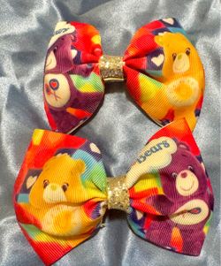 Care Bears set of 2 hair bows