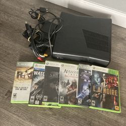 Xbox 360 Console and 6 Games